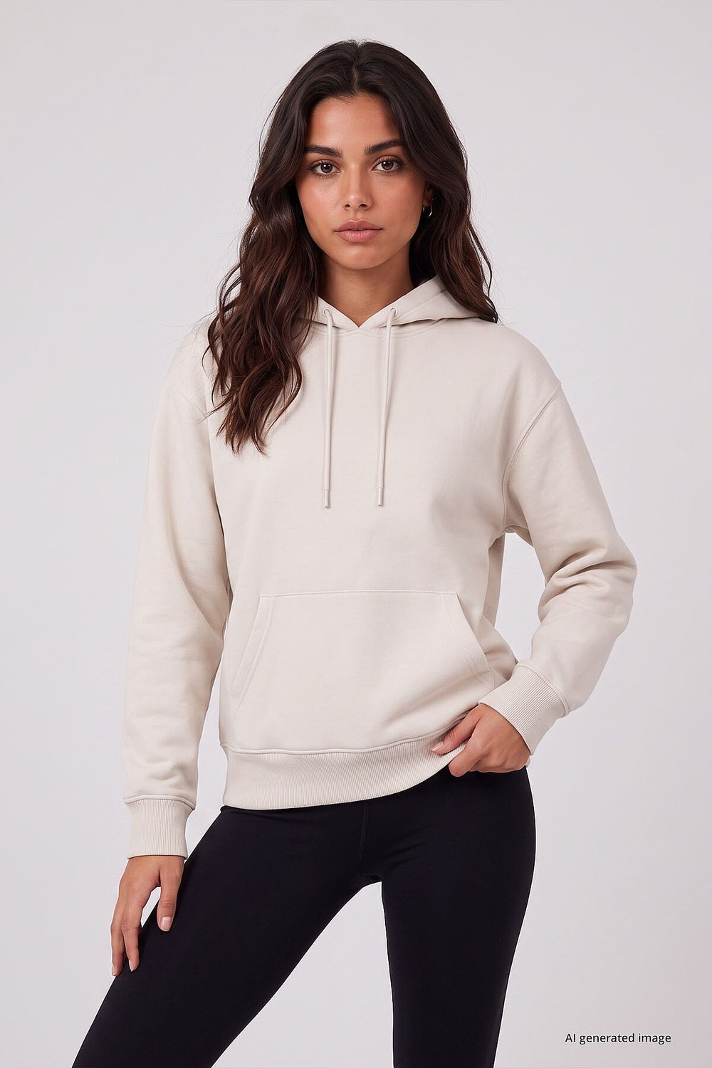 Tommy Life Standart Kapüşonlu 2li Paket Siyah-Haki Kadın Sweatshirt - 97321 görsel 8