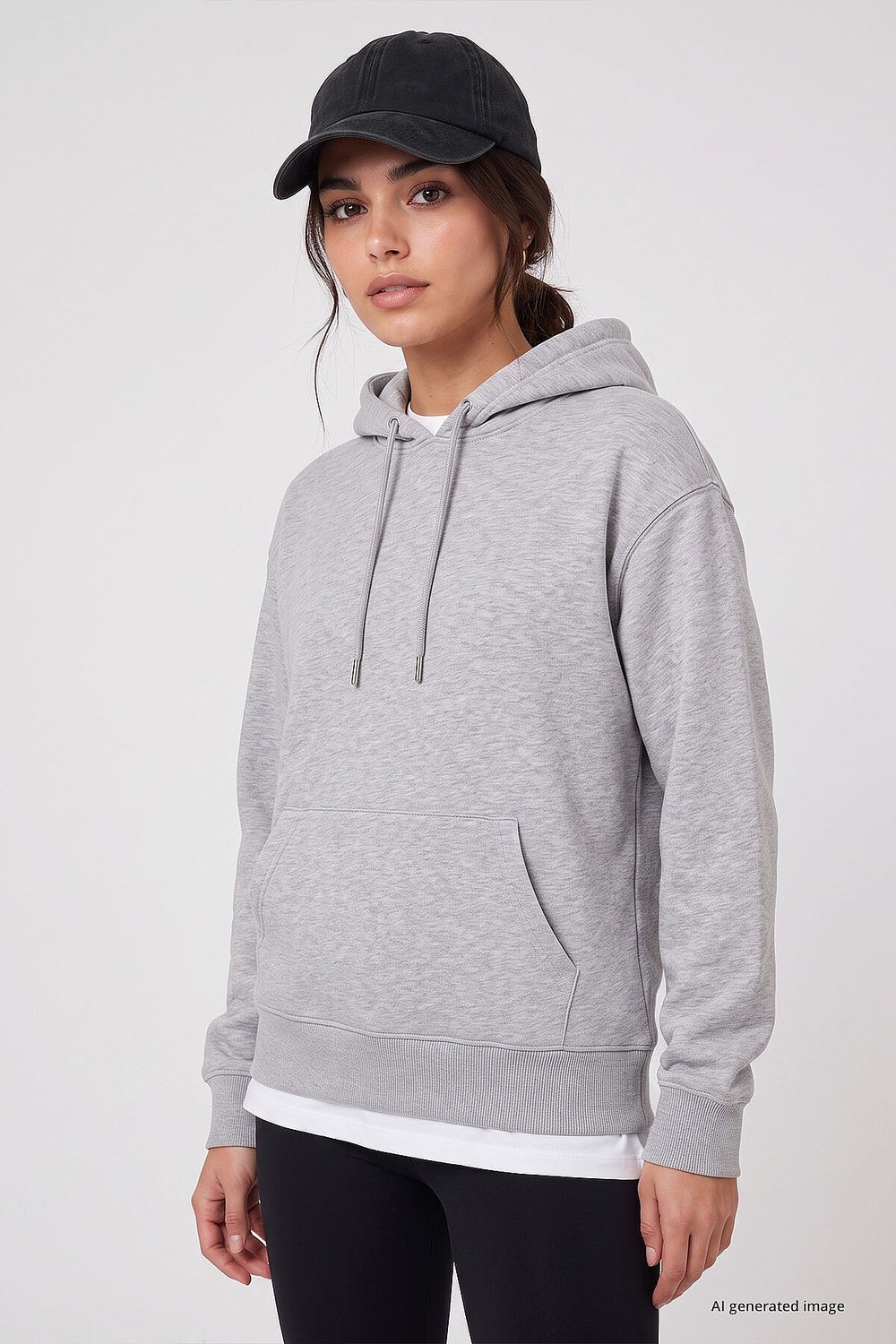 Tommy Life Soft Vişne Standart Kapüşonlu Kanguru Cepli Basic Kadın Sweatshirt - 97321