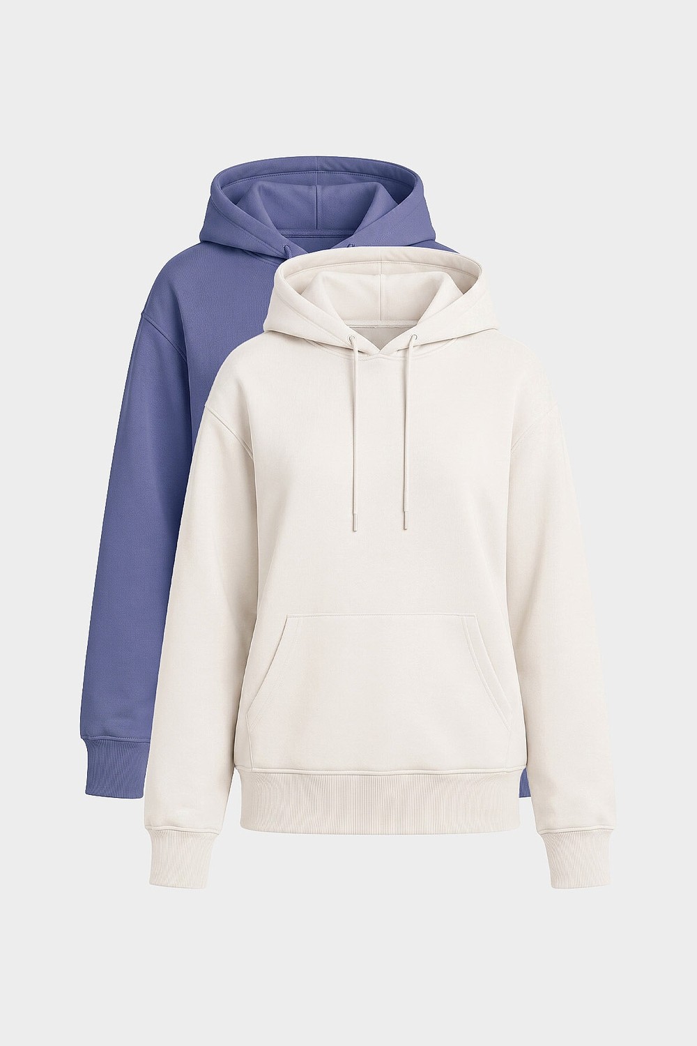 Tommy Life Standart Kapüşonlu 2li Paket Siyah-Haki Kadın Sweatshirt - 97321