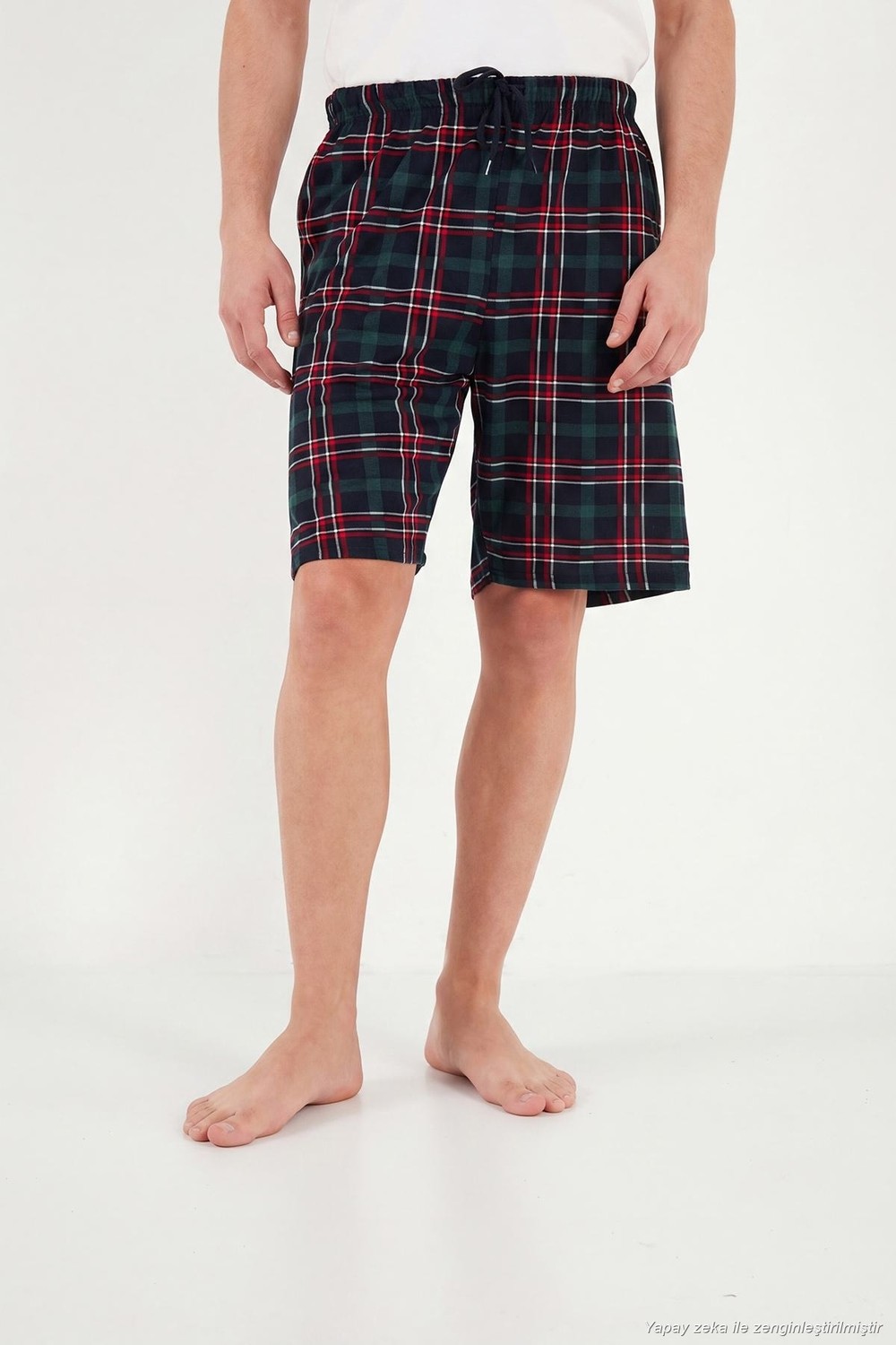 Buratti Pamuklu Regular Fit Bağlamalı Cepli 2'li Pijama Paket Şort Erkek Şort 6574004S2 görsel 3