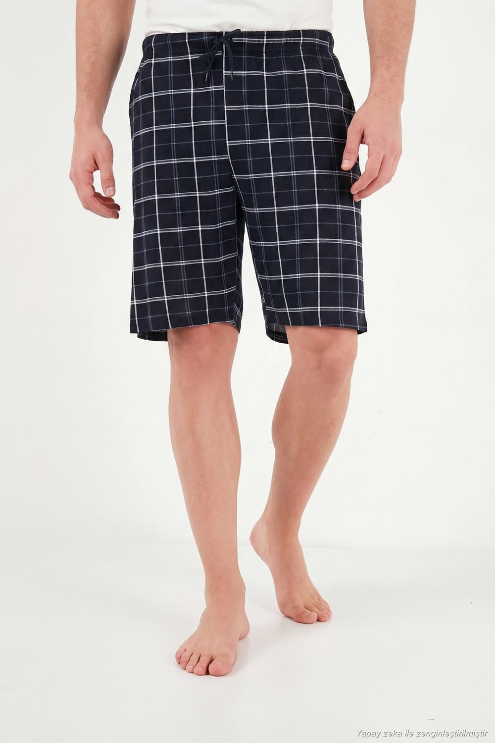 Buratti Pamuklu Regular Fit Bağlamalı Cepli 2'li Pijama Paket Şort Erkek Şort 6574004S2 görsel 8