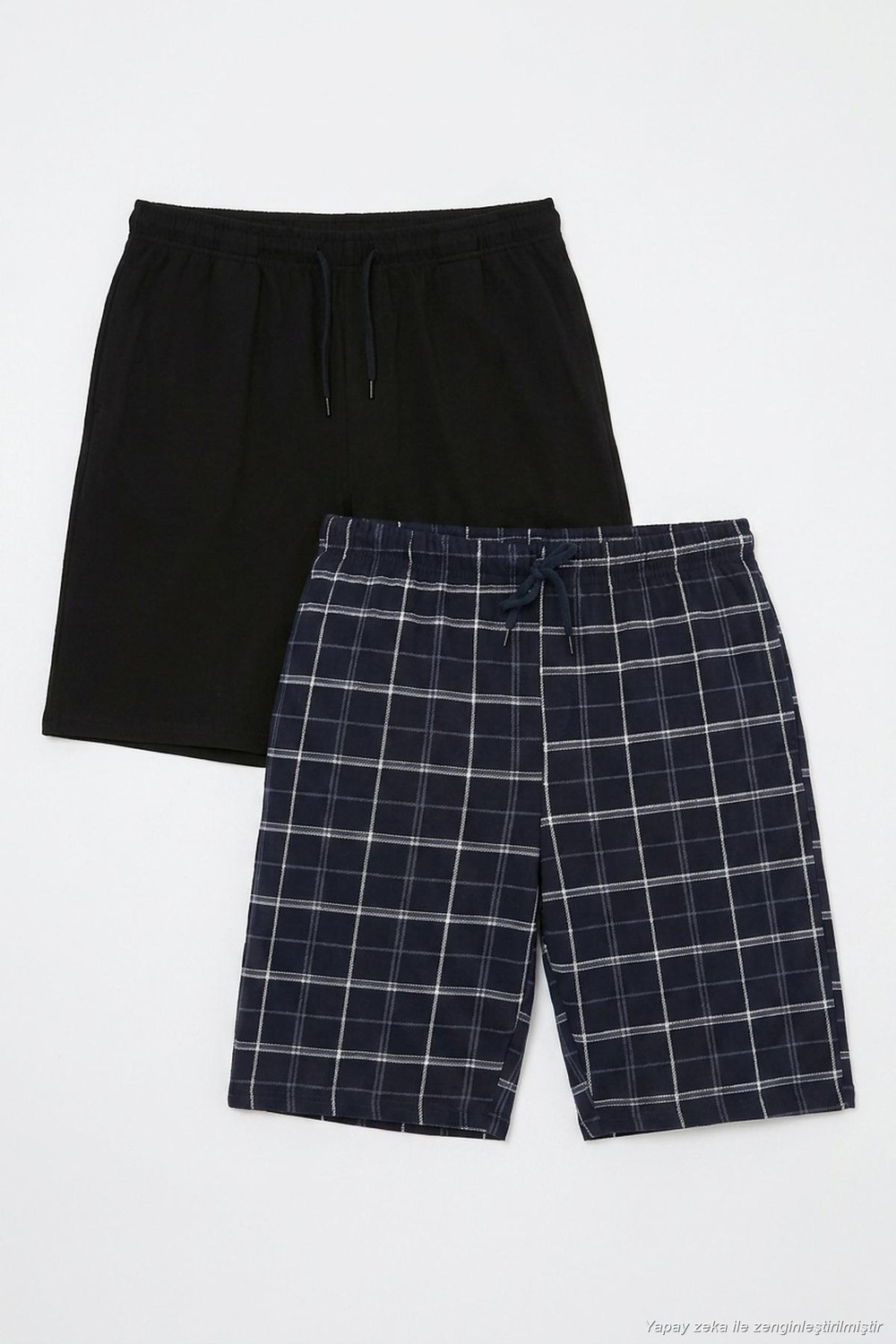 Buratti Pamuklu Regular Fit Bağlamalı Cepli 2'li Pijama Paket Şort Erkek Şort 6574004S2
