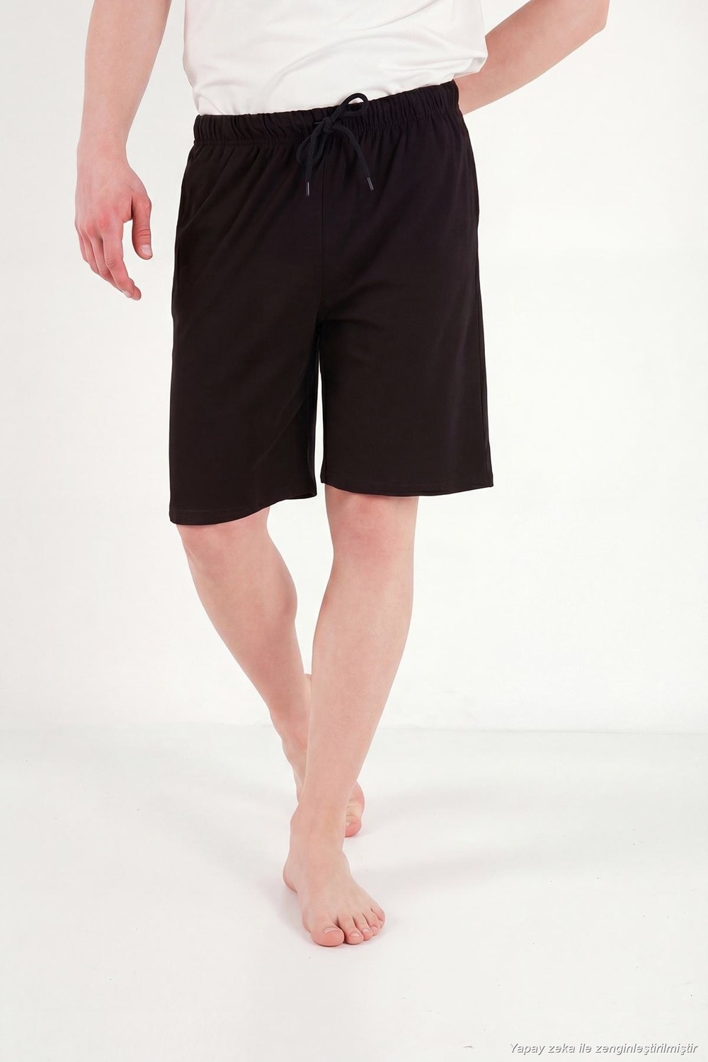 Buratti Pamuklu Regular Fit Bağlamalı Cepli 2'li Pijama Paket Şort Erkek Şort 6574004S2 görsel 5