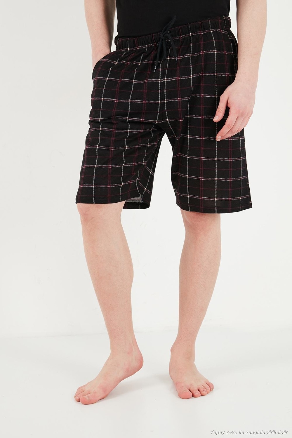 Buratti Pamuklu Regular Fit Bağlamalı Cepli 2'li Pijama Paket Şort Erkek Şort 6574004S2 görsel 6