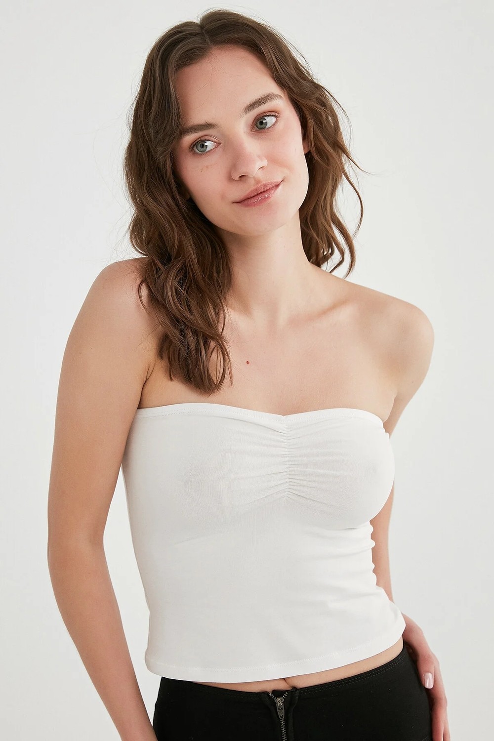 Penti Beyaz Tube Top Üst görsel 2