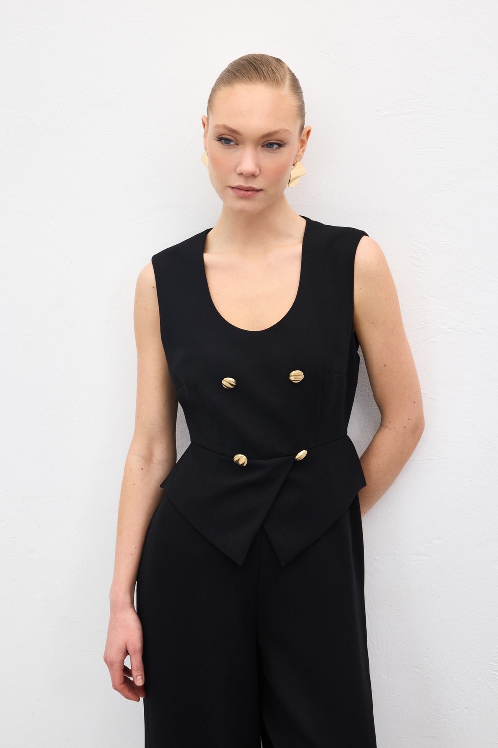 Sateen Kolsuz Tulum - Siyah görsel 7