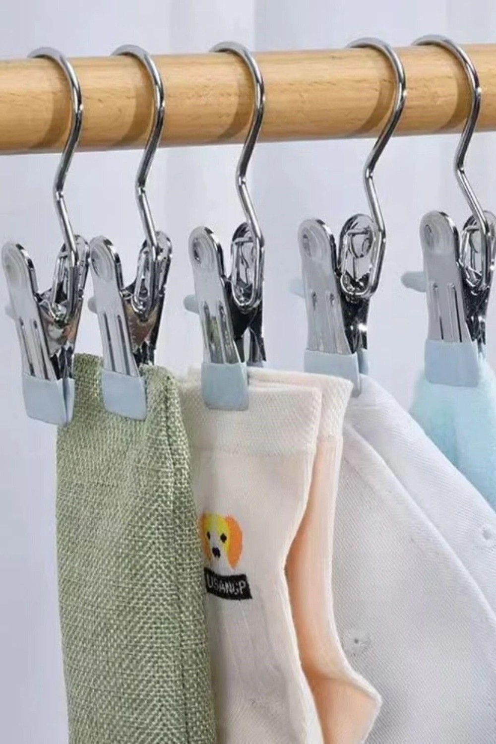 Aesco Hombak 4lü Paslanmaz Çelik Pantolon,şal,şapka,fular,atkı,çanta Askısı Mandallı görsel 2