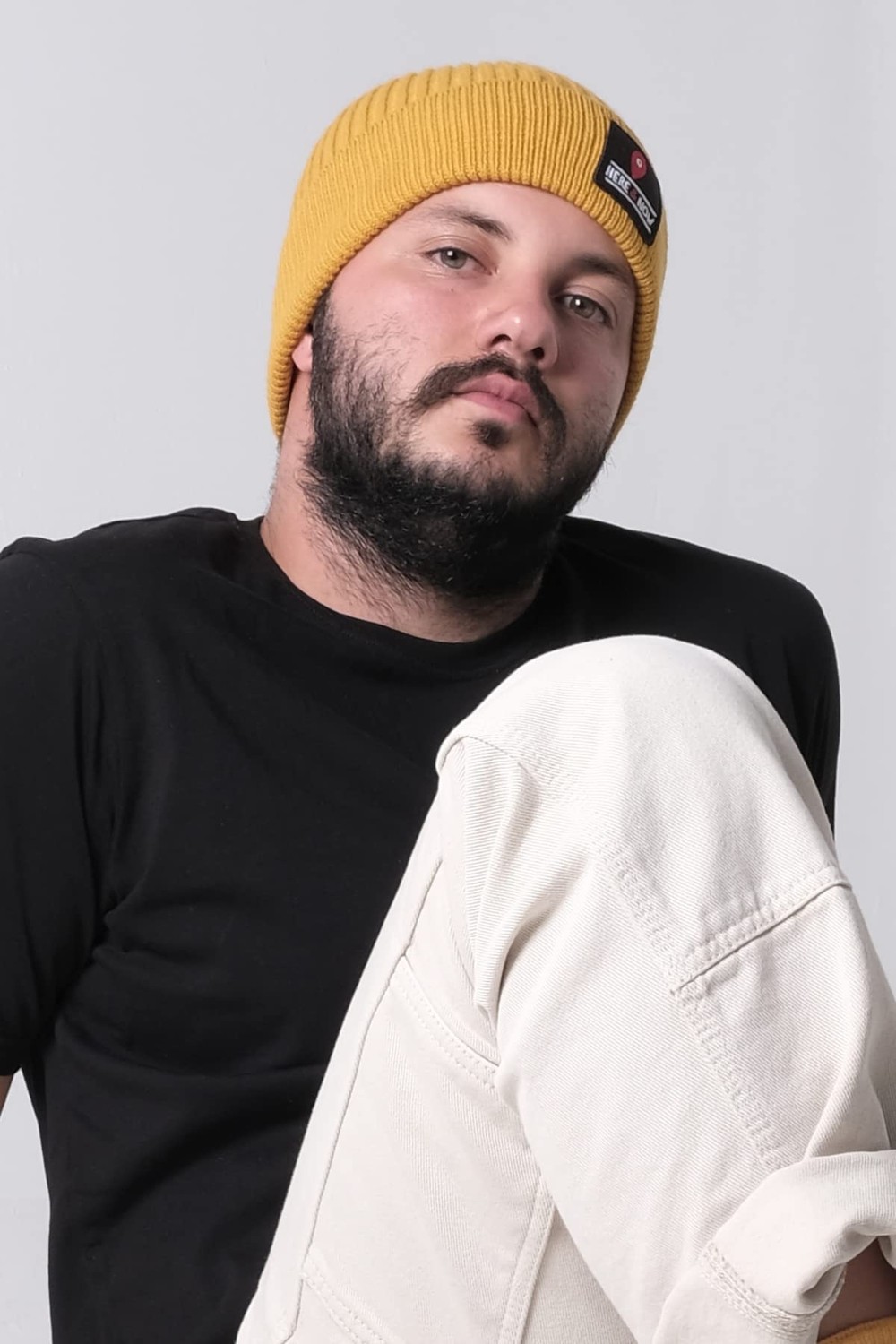 Aesco Tsc House Unisex 22WCBE480U Here & Now Nakışlı Bere, Hardal, Tek Beden görsel 2