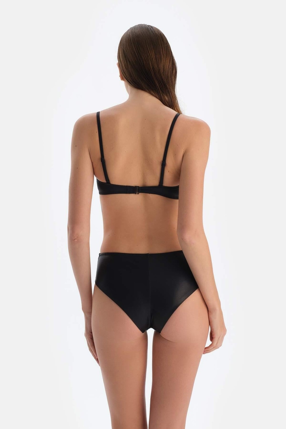 Aesco Dagi Tek Omuz Bikini Üst, 36, 23SW82070ST, Siyah, Kadın görsel 2