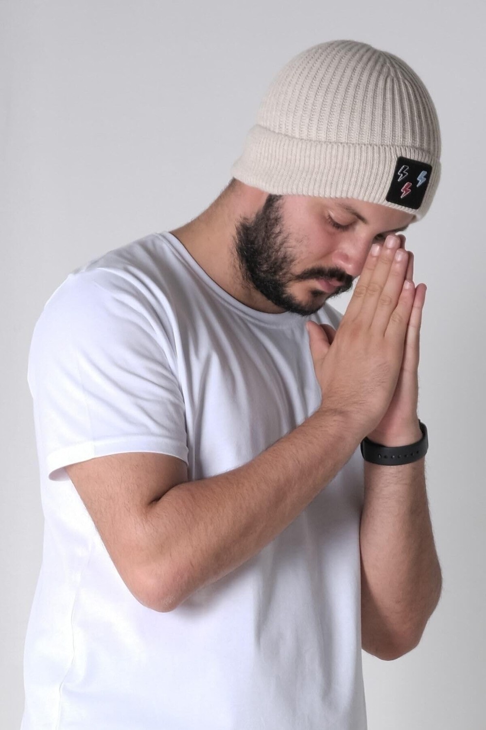 Aesco Tsc House Unisex 22WCBE489U Lightning Nakışlı Bere, Ekru, Tek Beden görsel 2