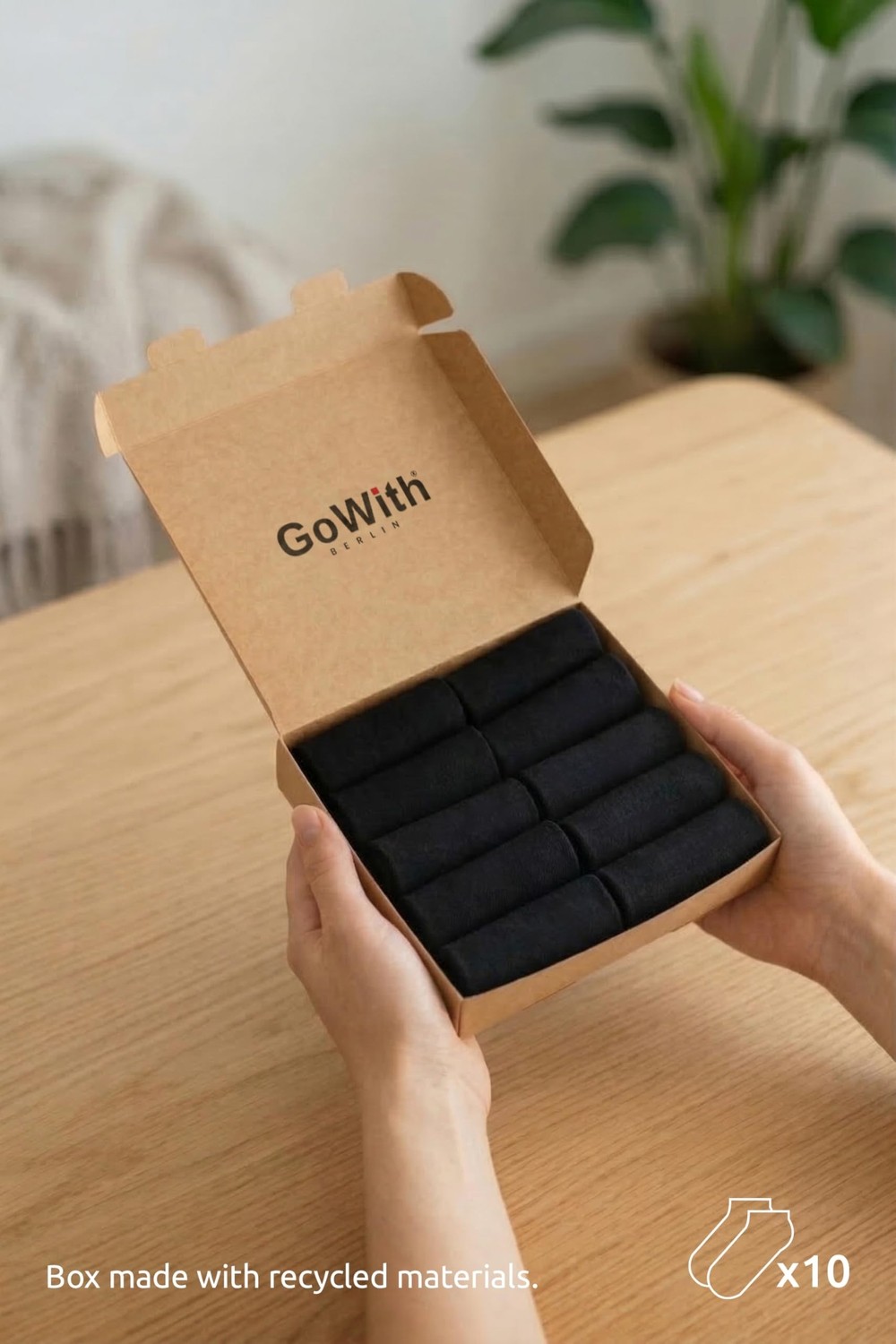 Aesco Gowith 10'lu Bambu Premium Dikişsiz Kutulu Nefes Alabilir Erkek Kadın Sneaker Çorap, Likralı 200 Iğne Esnek Sıkmayan Siyah Beyaz Gri Kısa Patik Çorabı 3006 görsel 2