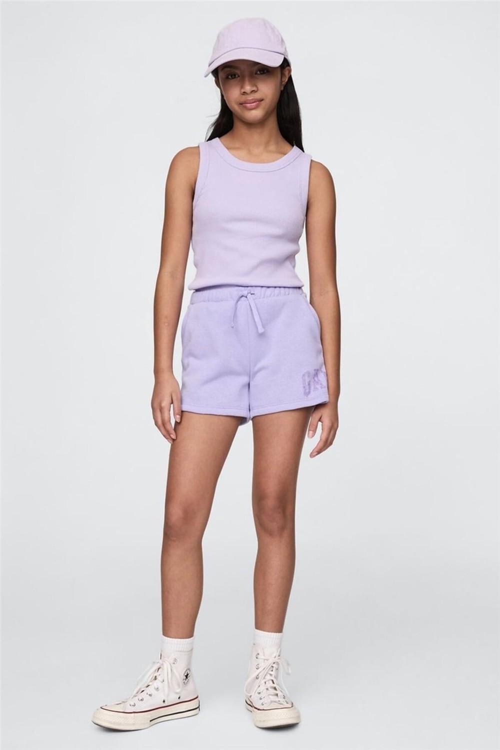 Die Grup Gap V-Frch Ft Logo Short Çocuk Şort, Xl, 725029002, Mor, Unisex Çocuk