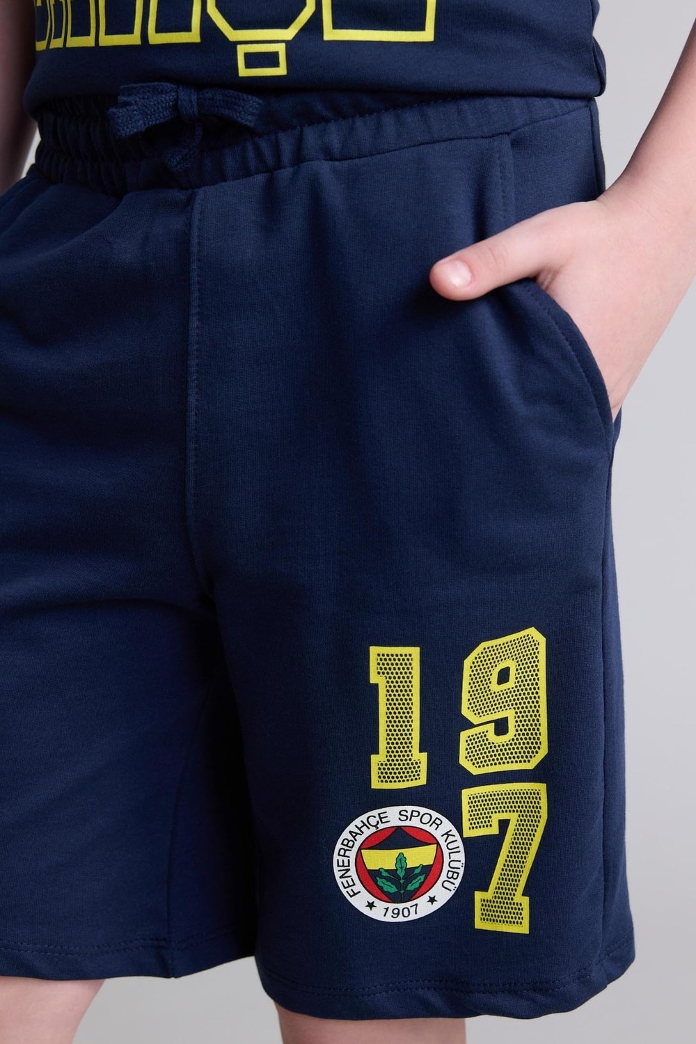 Die Grup DEFACTO%100 Pamuk Fenerbahçe Oversize Şort Erkek Çocuk H8000A826HS görsel 5
