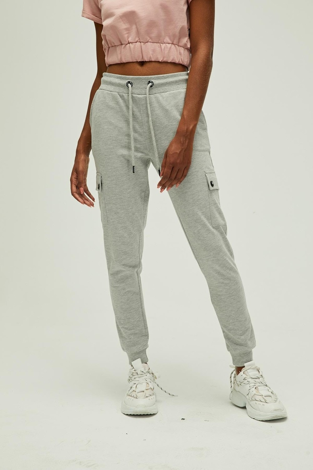 Die Grup Vienna Sweatpants Gri Melanj Kadın Eşofman Altı görsel 4