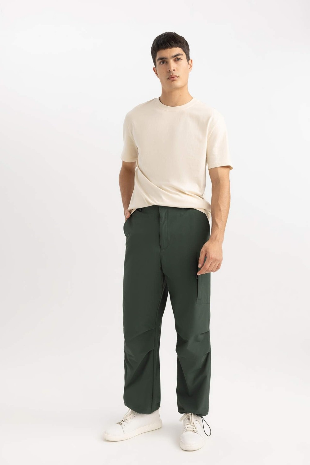 Die Grup Defacto Relax Fit Pantolon, Koyu Yeşil (GN542), 32-34 görsel 3