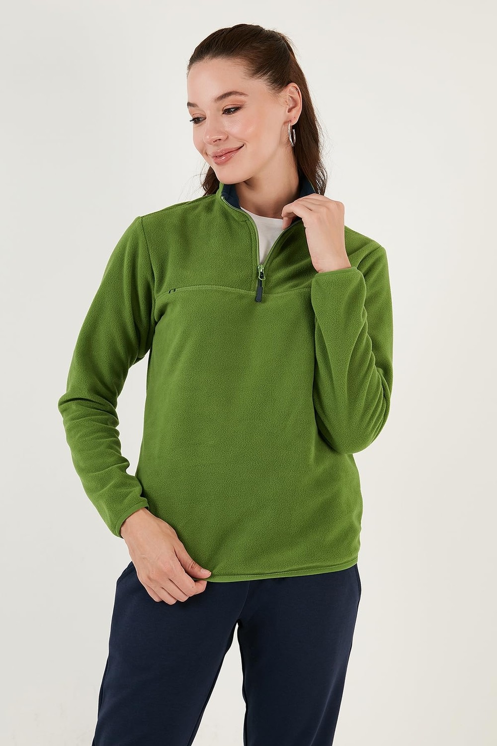 Die Grup Lela Slim Fit Yumuşak Dokulu Anti-Pilling Tüylenme Yapmayan 2'li Paket Polar Bayan Polar 590700200S2 görsel 3