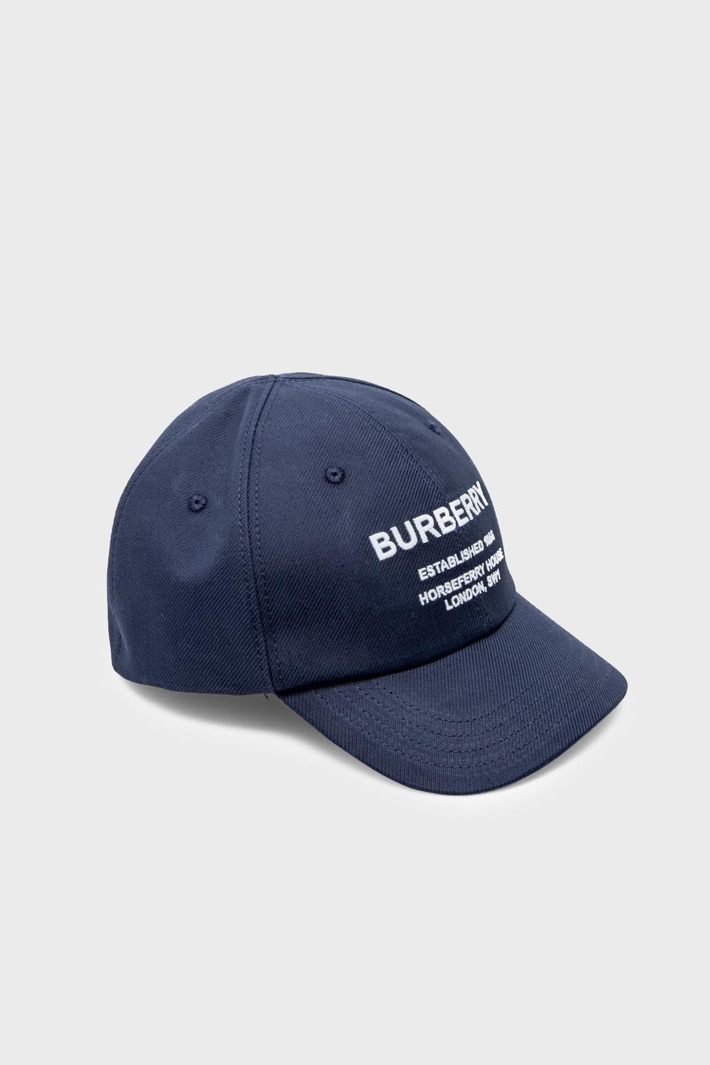 Die Grup Burberry Pamuklu Çocuk Şapka Şapka 8049541 Mıdnıght Navy/chk görsel 2