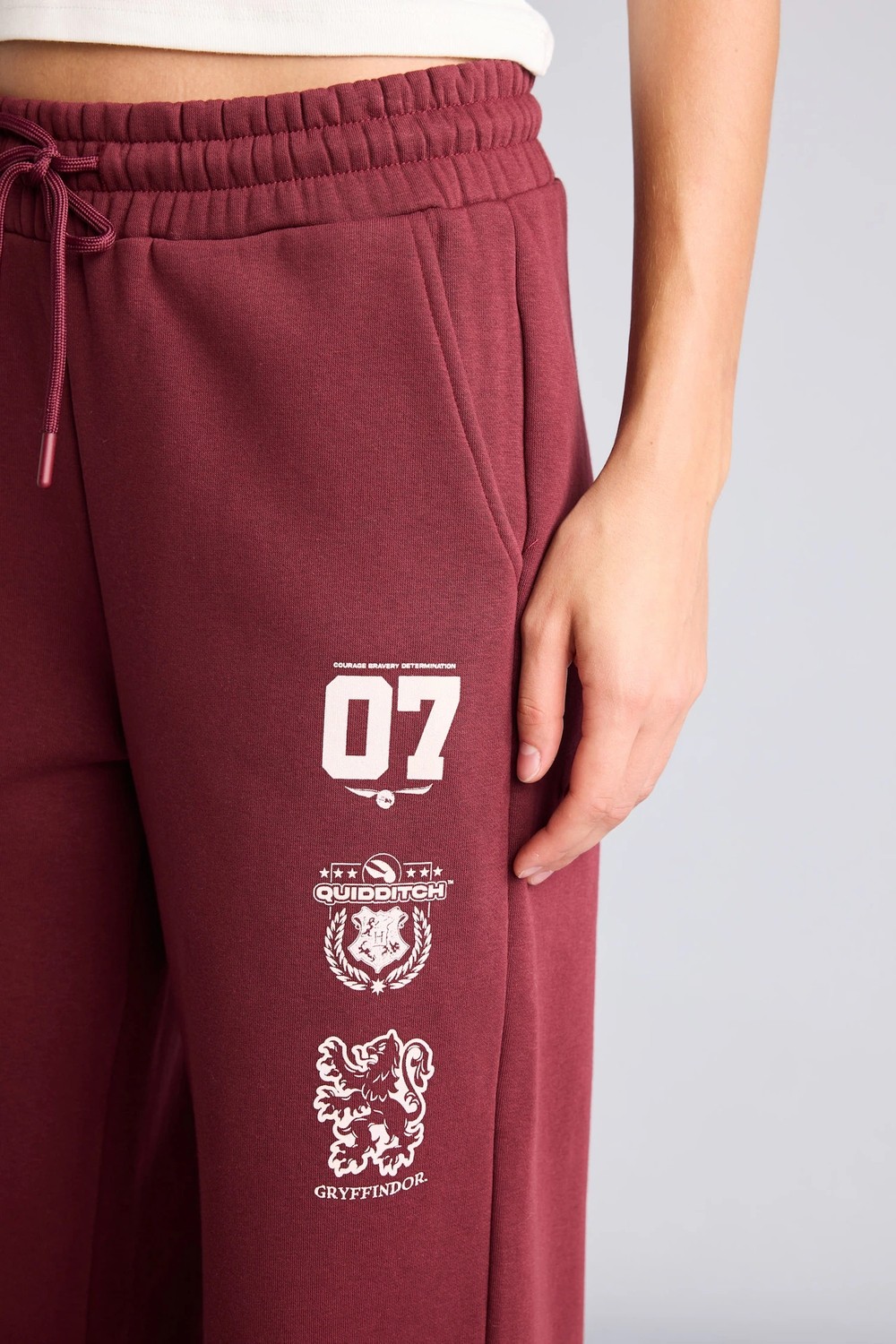 DeFacto Harry Potter Wide Leg Beli Bağcıklı Baskılı Kalın Kumaş Eşofman Altı I3173AX26AU görsel 4