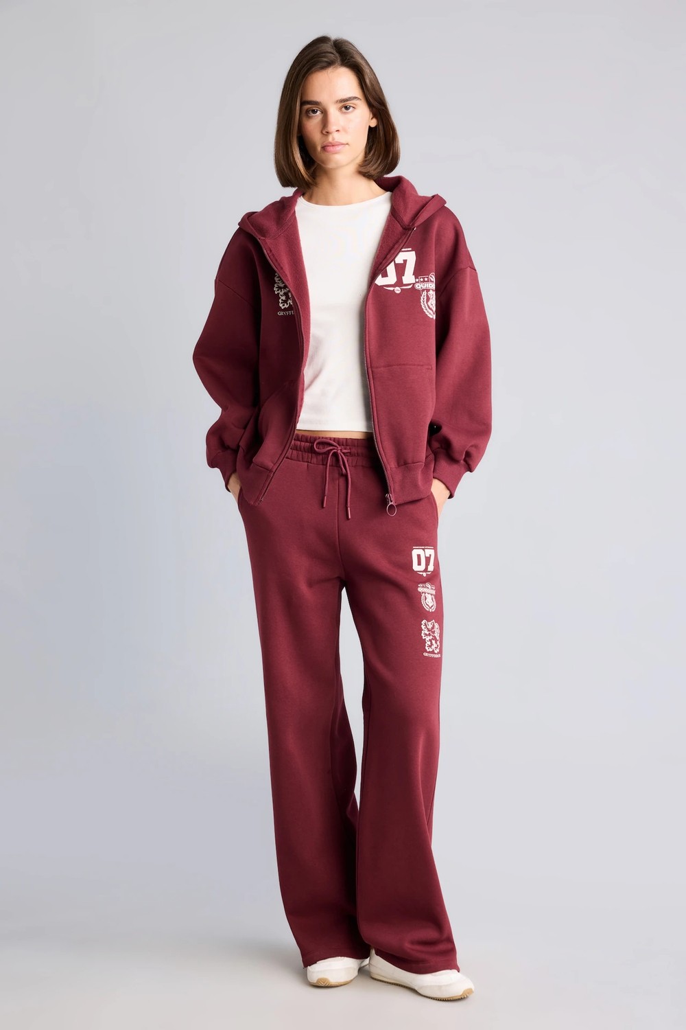 DeFacto Harry Potter Gryffindor Baskılı Kapüşonlu Oversize Fermuarlı Kalın Hırka Sweatshirt I3023AX26AU görsel 2