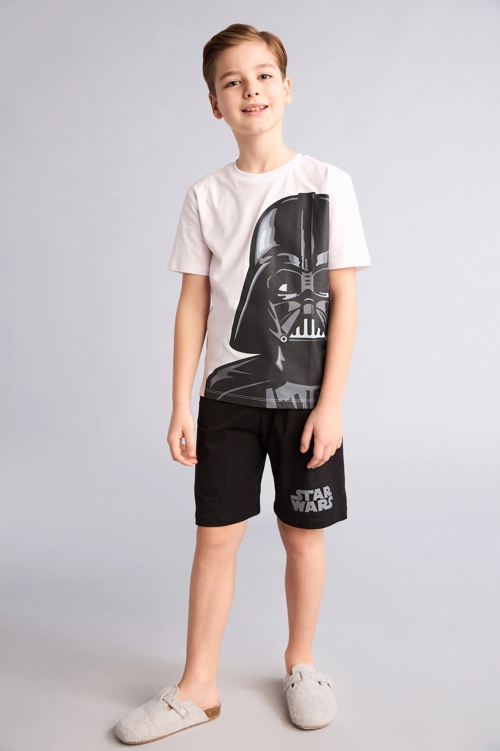 DeFacto %100 Pamuk Star Wars Regular Fit 2'li Pijama Takımı Erkek Çocuk E0336A826SM görsel 2