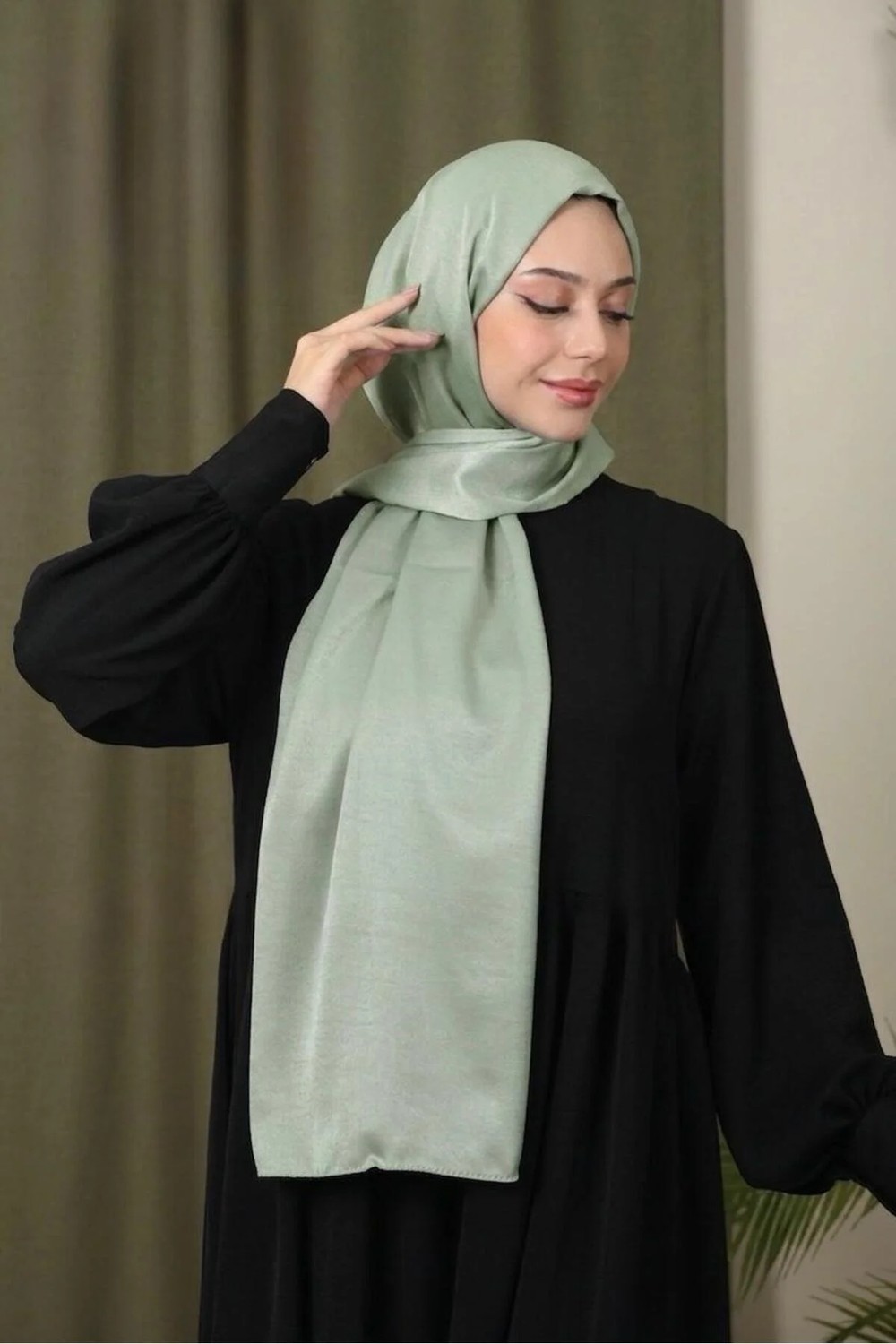 Flora Tekstil Abiye Şal Parlak Bambu Ipek Şal görsel 4