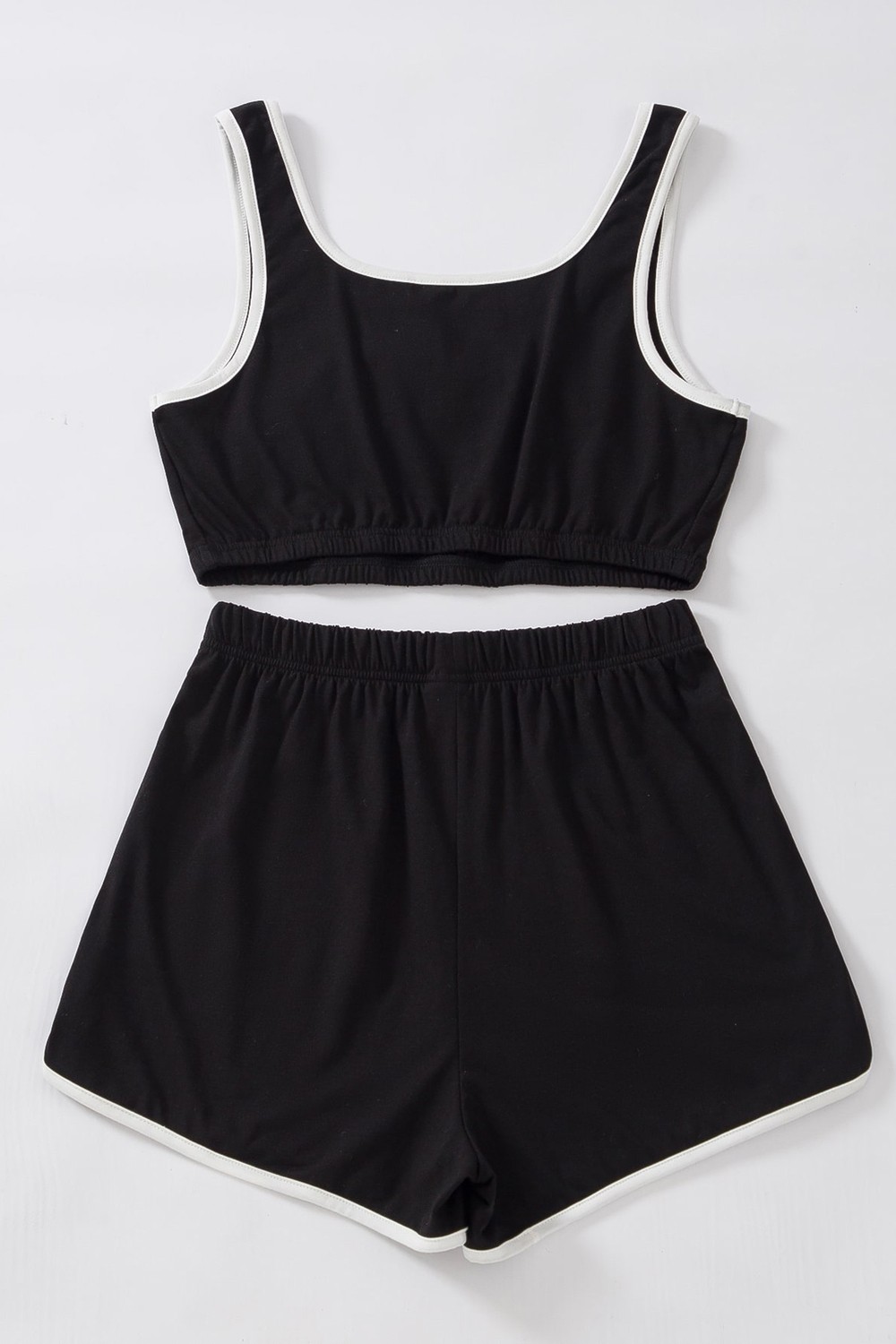 Ozka Concept Kadın Siyah Askılı Crop Top Şortlu Gecelik Takım H110560 görsel 3