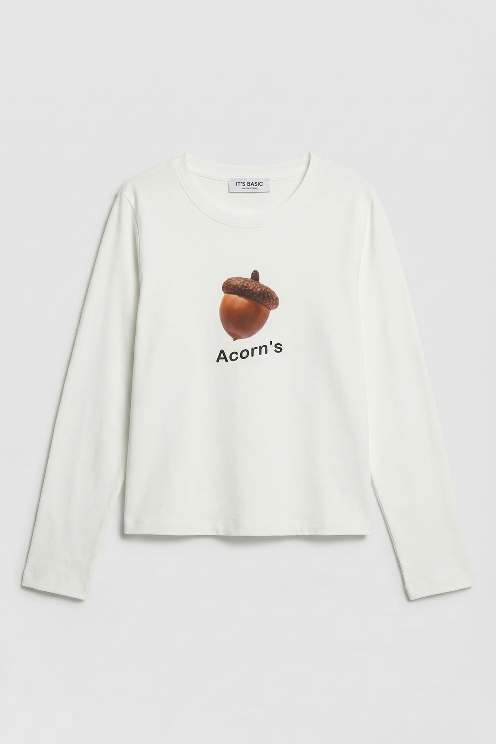 It's Basic Kadın Beyaz W5 Oversize Baskılı %100 Pamuk Sweatshirt görsel 3