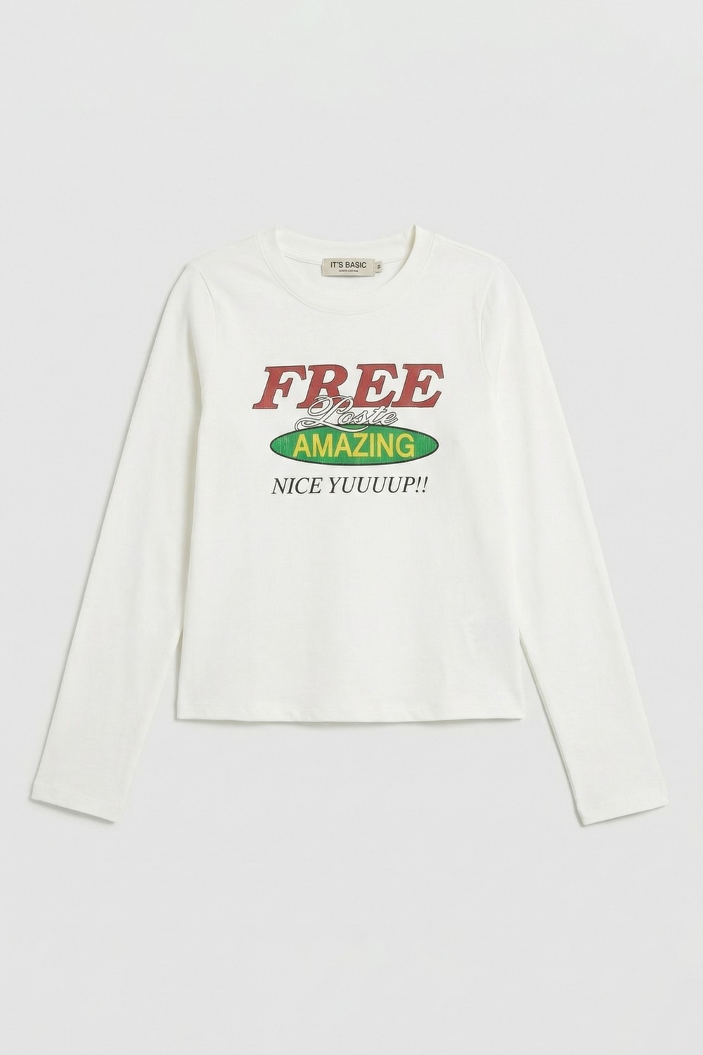 It's Basic Kadın Kahve Bordo W5 Free Amazing Baskılı Tasarım Sweatshirt görsel 8
