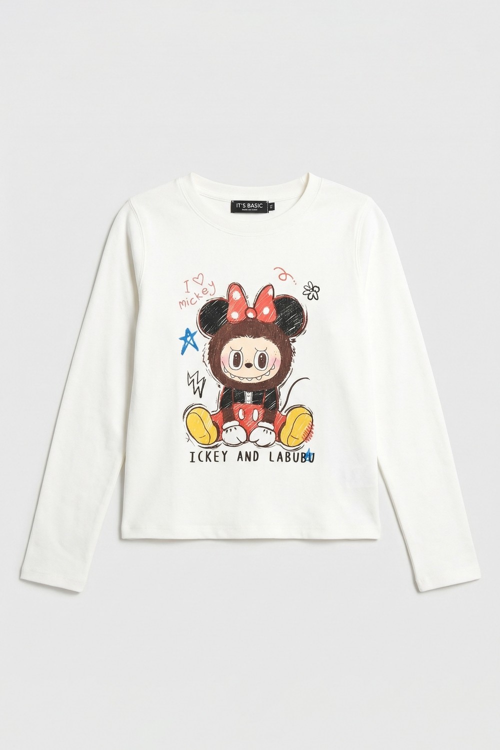 It's Basic Kadın Kırık Beyaz W5 Baskı Desenli Sweatshirt görsel 2
