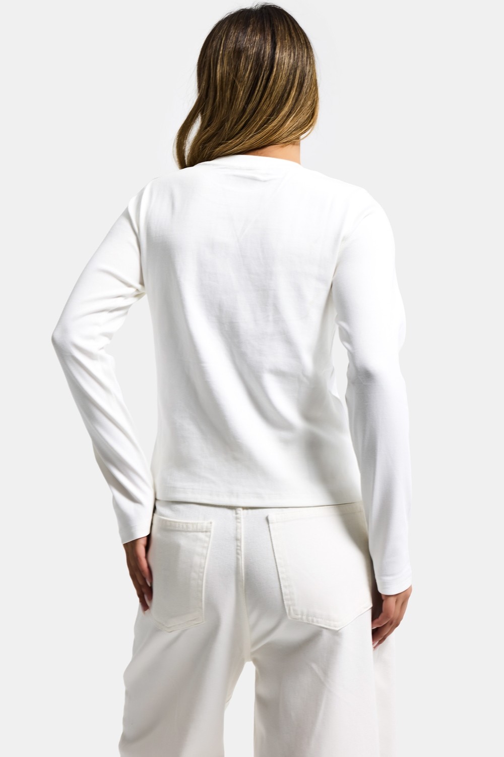 It's Basic Kadın Kırık Beyaz W5 Baskı Desenli Sweatshirt görsel 5