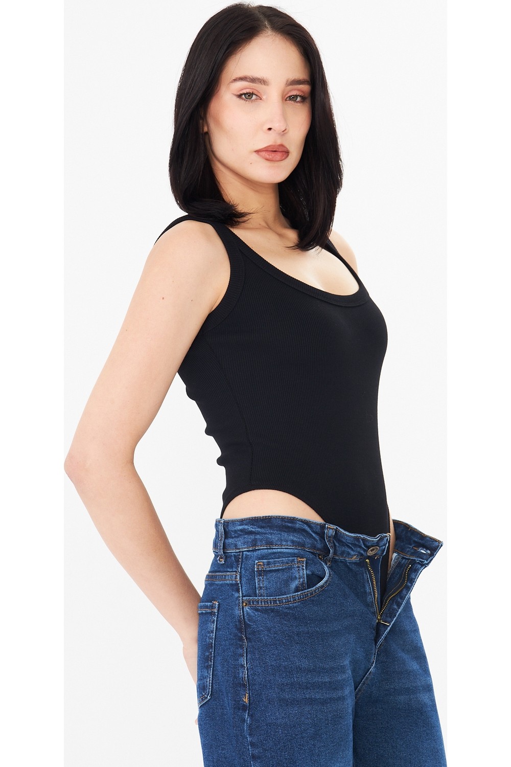Distimi Askılı Fitilli Bodysuit Pamuk görsel 5