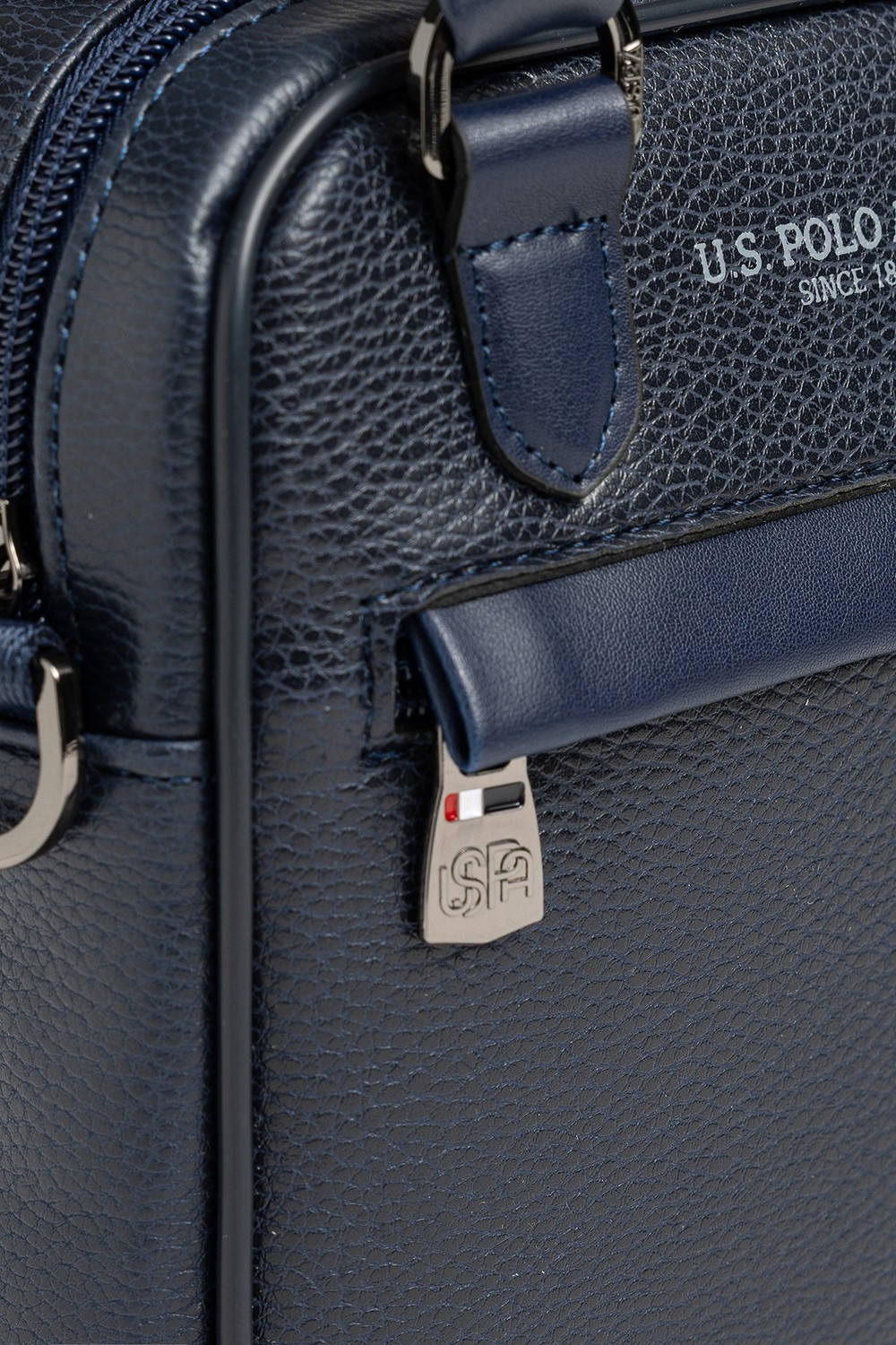 U.S. Polo Assn. Lacivert Erkek El Çantası Omuz Askılı Postacı Çantası Günlük Vegan Deri Çanta 26007 görsel 4