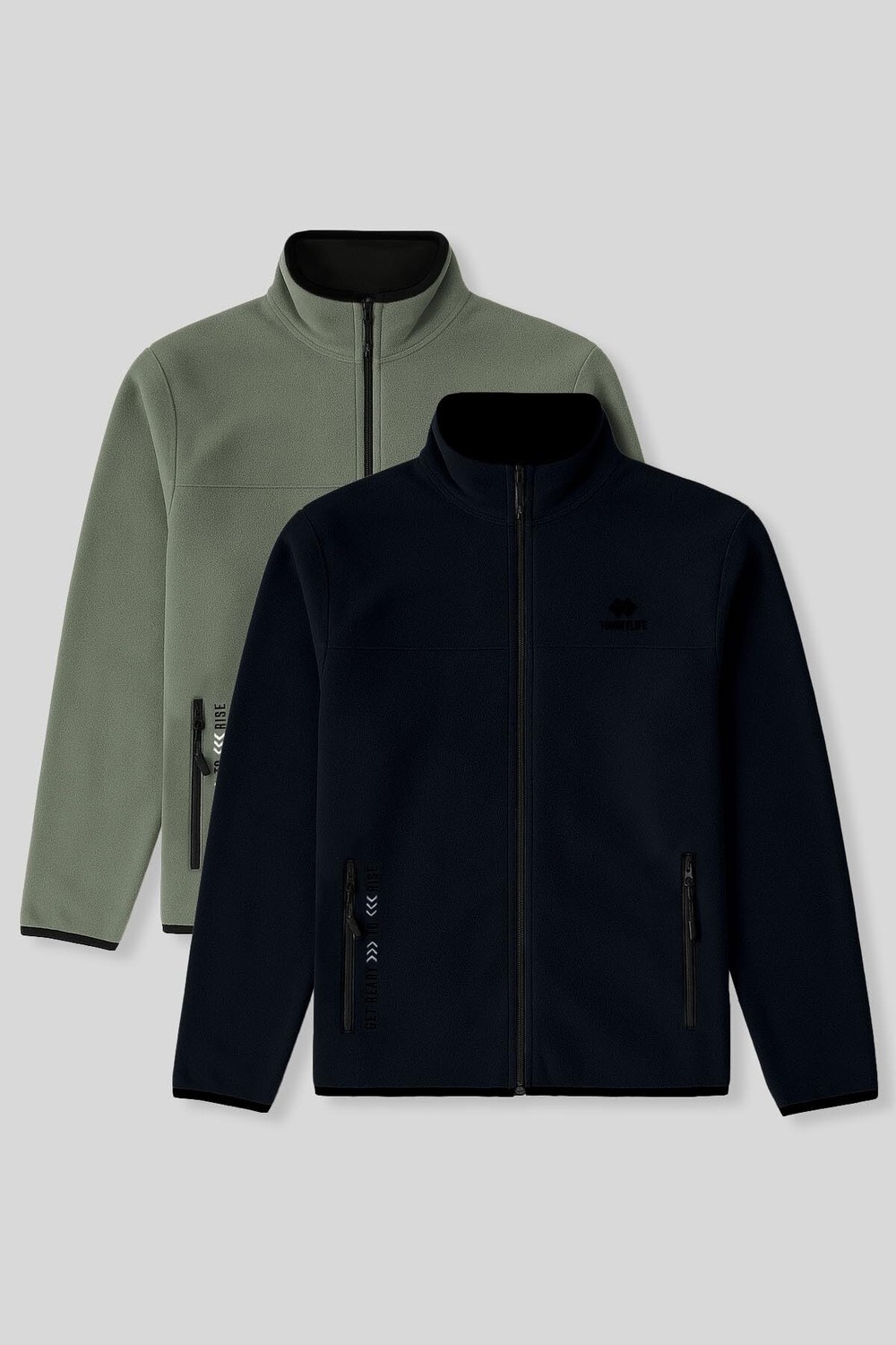1001 Tommylıfe Standart Kalıp Dik Yaka 2li Paket Polar Sweatshirt, 87992