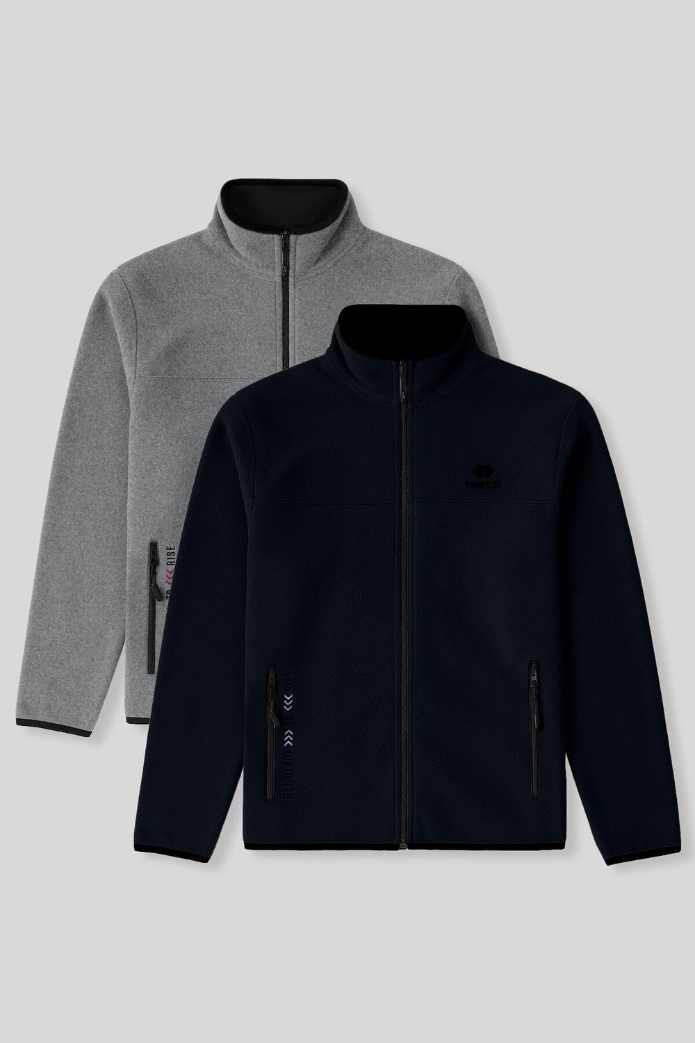 1001 Tommylıfe Standart Kalıp Dik Yaka 2li Paket Polar Sweatshirt, 87992