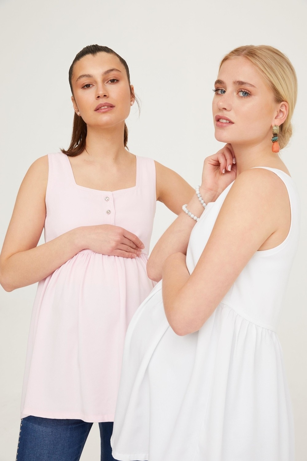 Vavien Hamile Pembe Bluz Tunik 1075 görsel 5