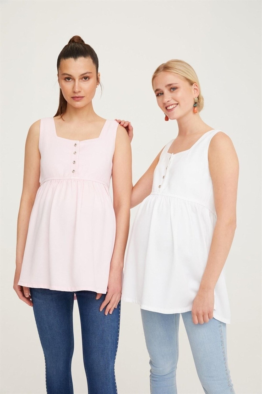 Vavien Hamile Pembe Bluz Tunik 1075 görsel 6