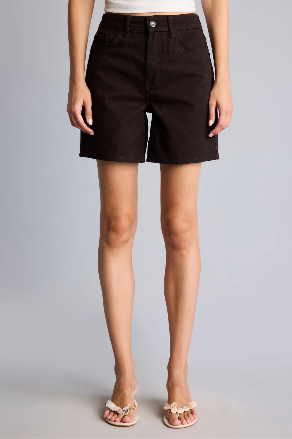 DeFacto %100 Pamuk Regular Fit 5 Cepli Jean Bermuda Şort I7380AX26SM görsel 4
