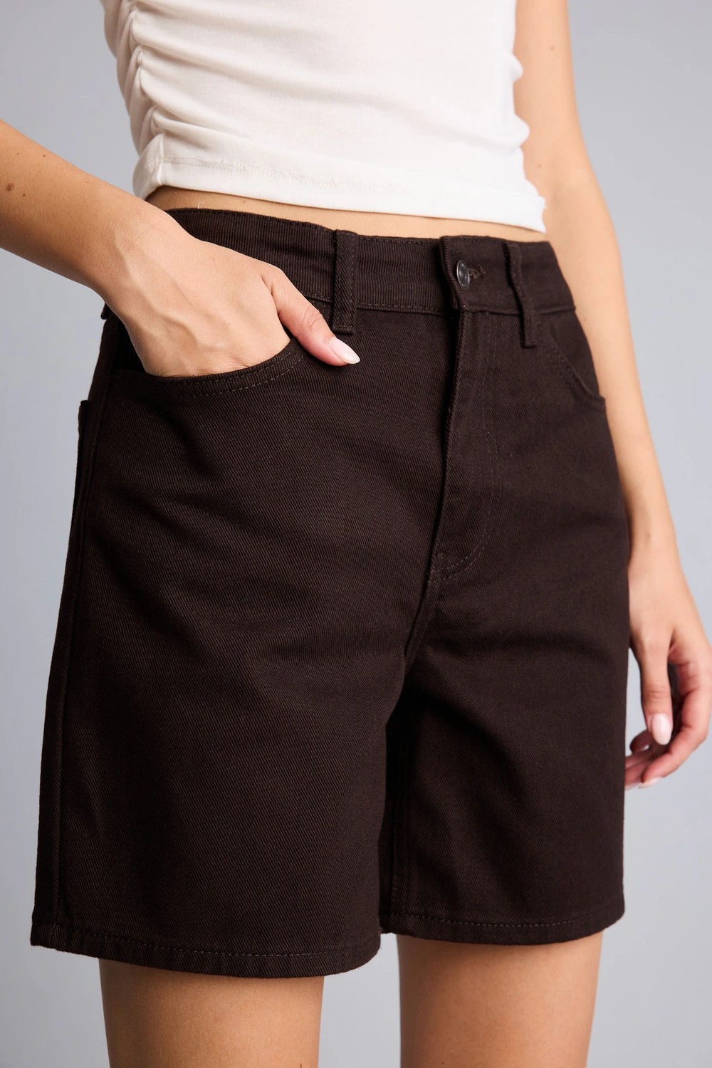DeFacto %100 Pamuk Regular Fit 5 Cepli Jean Bermuda Şort I7380AX26SM görsel 5