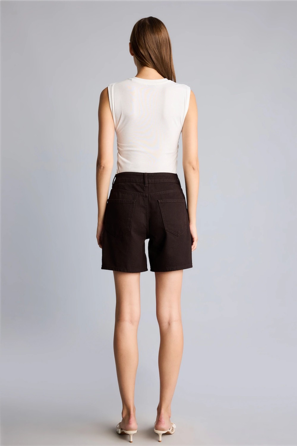 DeFacto %100 Pamuk Regular Fit 5 Cepli Jean Bermuda Şort I7380AX26SM görsel 6