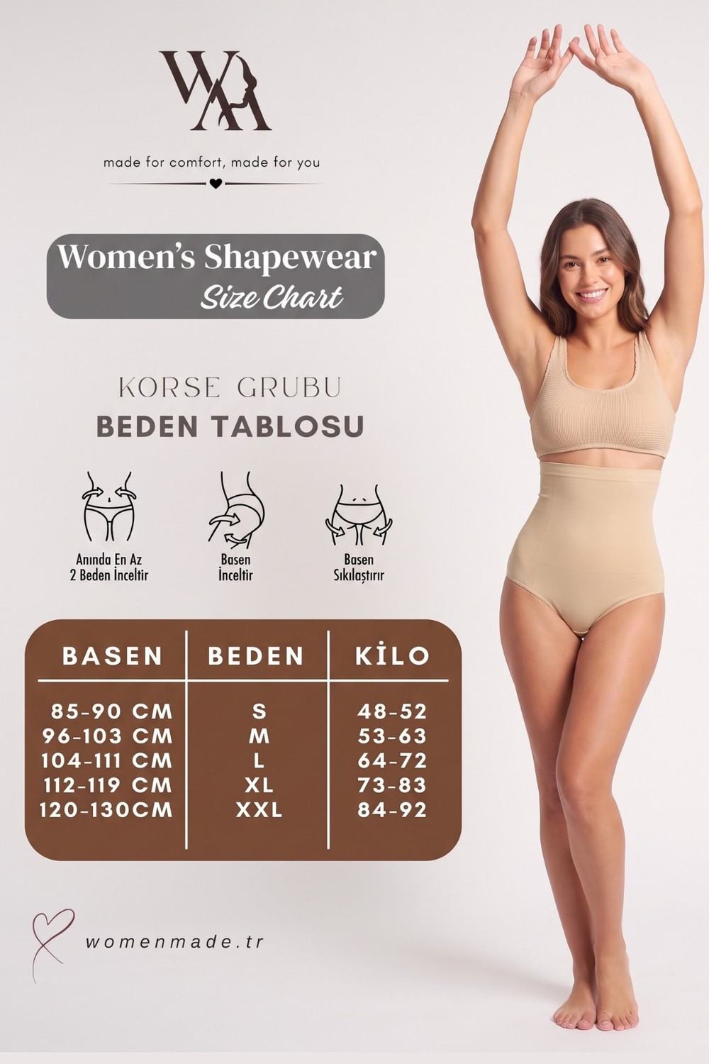 Womenmade Kadın Dikişsiz Korse Yüksek Bel String - Kaymaz Silikonlu & Karın Toparlayıcı Form Düzleştirici Şekillendirici görsel 4