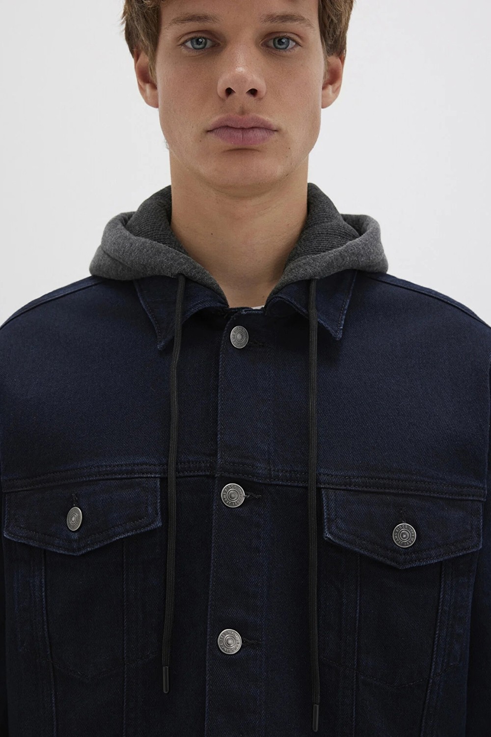 Mavi Erkek Brandon 90S Kapüşonlu Jean Ceket M0112808 Mürekkep Mavisi görsel 3