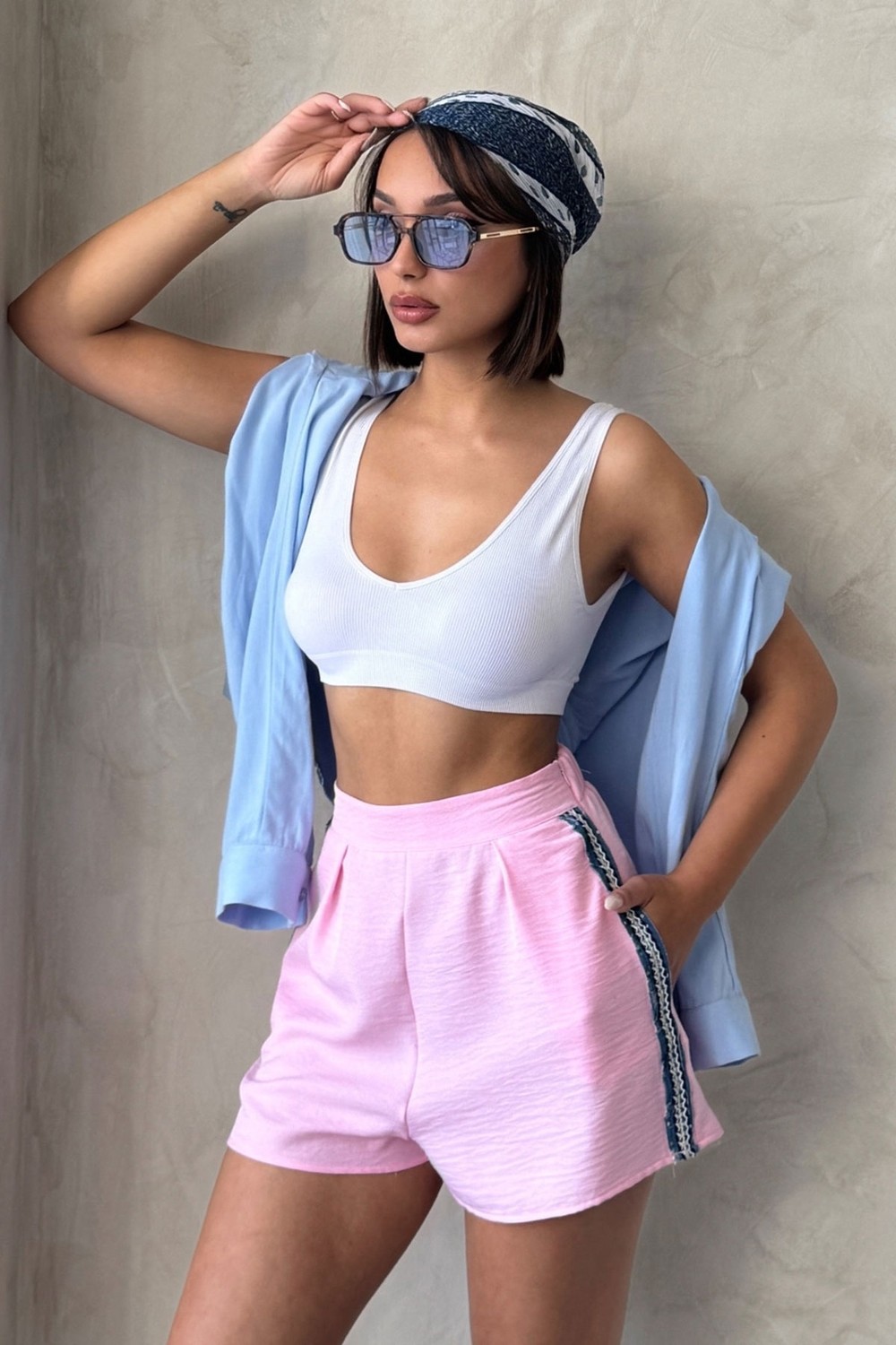 Very Moda Kot Detaylı Şort | D2847