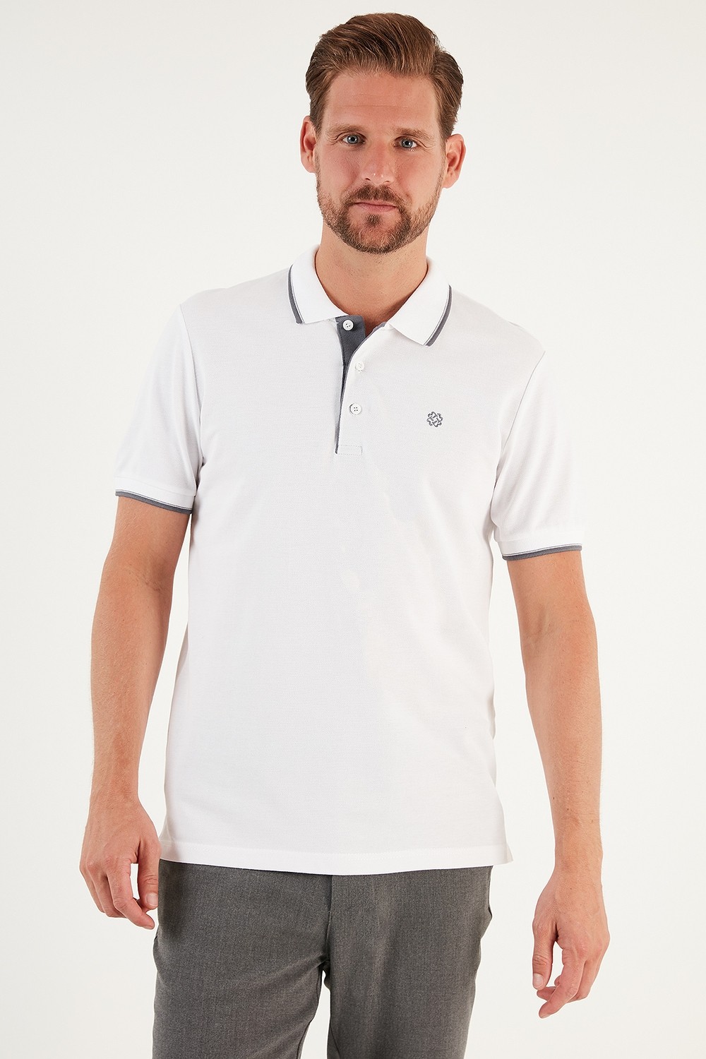 Buratti % 100 Pamuk Düğmeli Regular Fit Polo Yaka T Shirt Erkek POLO YAKA T SHİRT 5902118 görsel 5