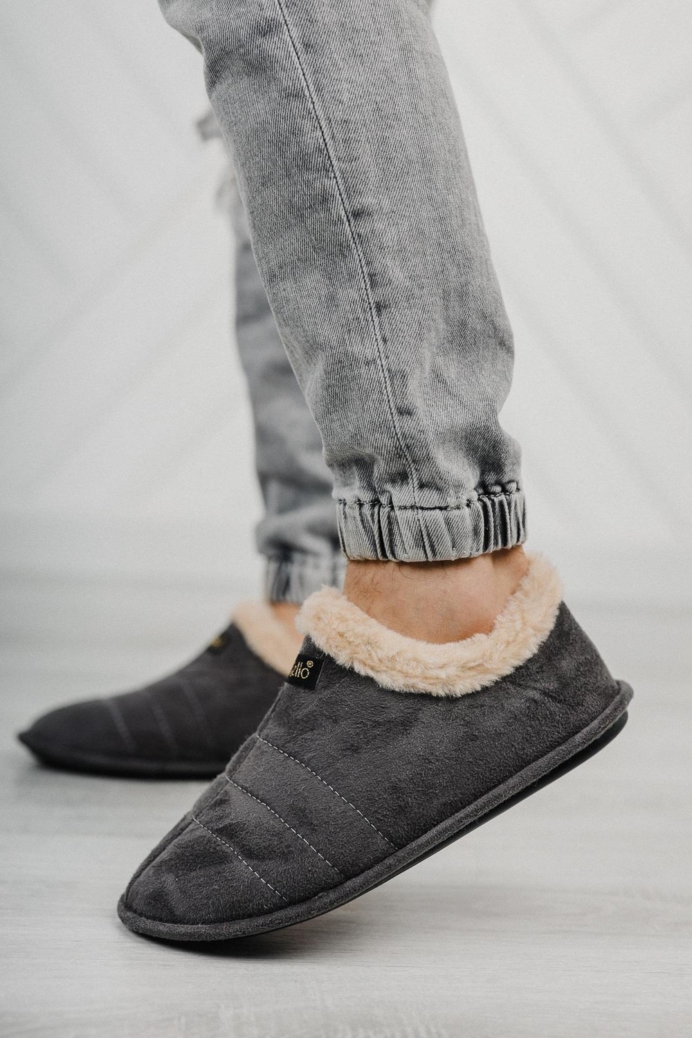 ModaFrato Stl-01 Unisex Panduf Ev Ayakkabısı Kadın Erkek Ev Botu Içi Yünlü Sıcak Tutar