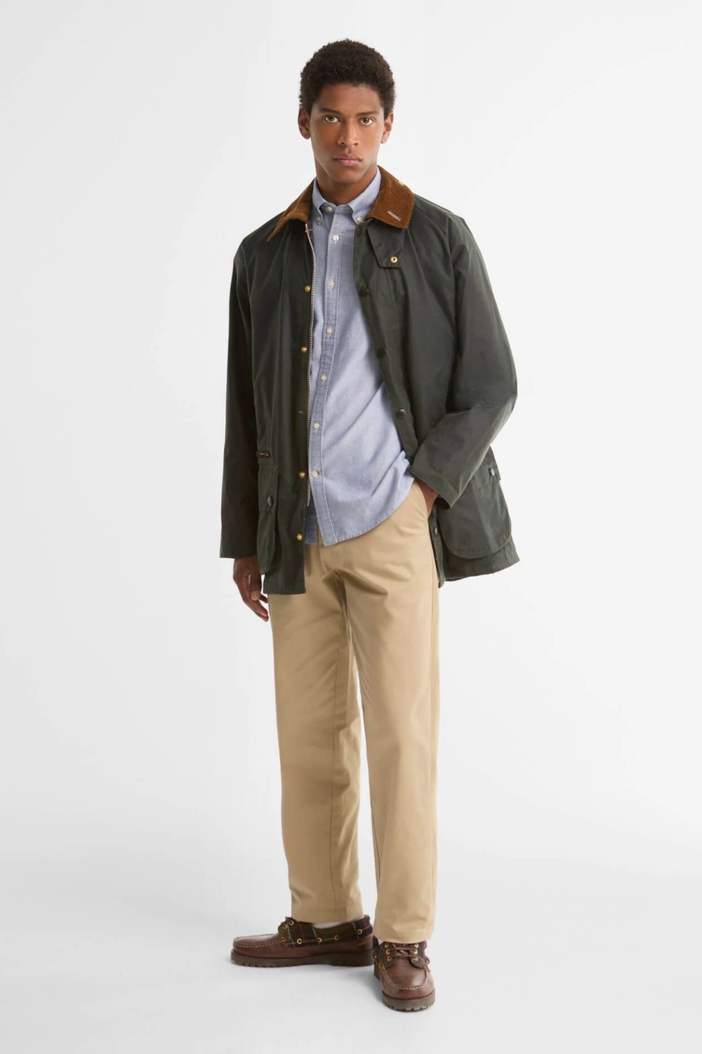 Barbour Icons Beaufort Yağlı Ceket SG51 Sage görsel 3