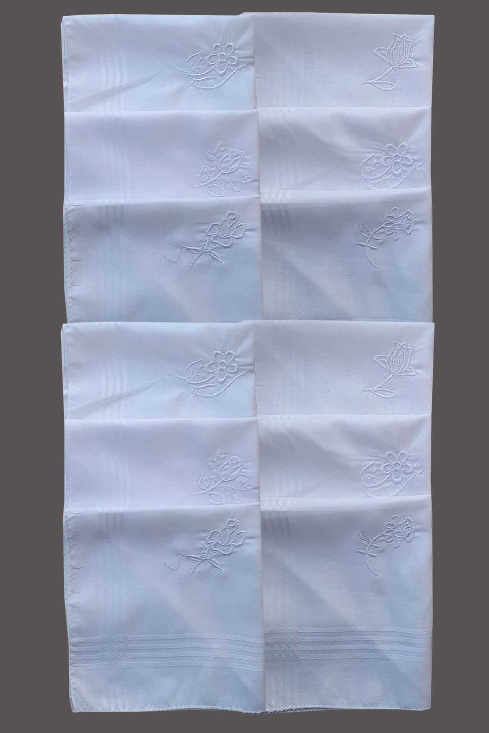 Empressco Çiçek Işlemeli Mendili 12 Adet 28X28 cm 100 Pamuk görsel 2