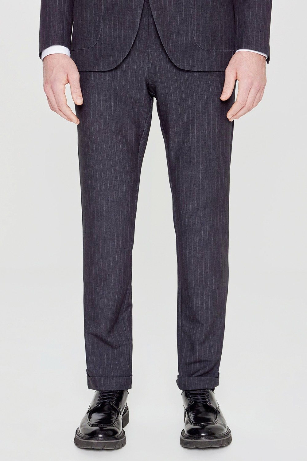 Altınyıldız Classics 360 Her Yöne Esneyen Slim Fit Taşıma Torbalı Çizgili Takım Elbise görsel 5