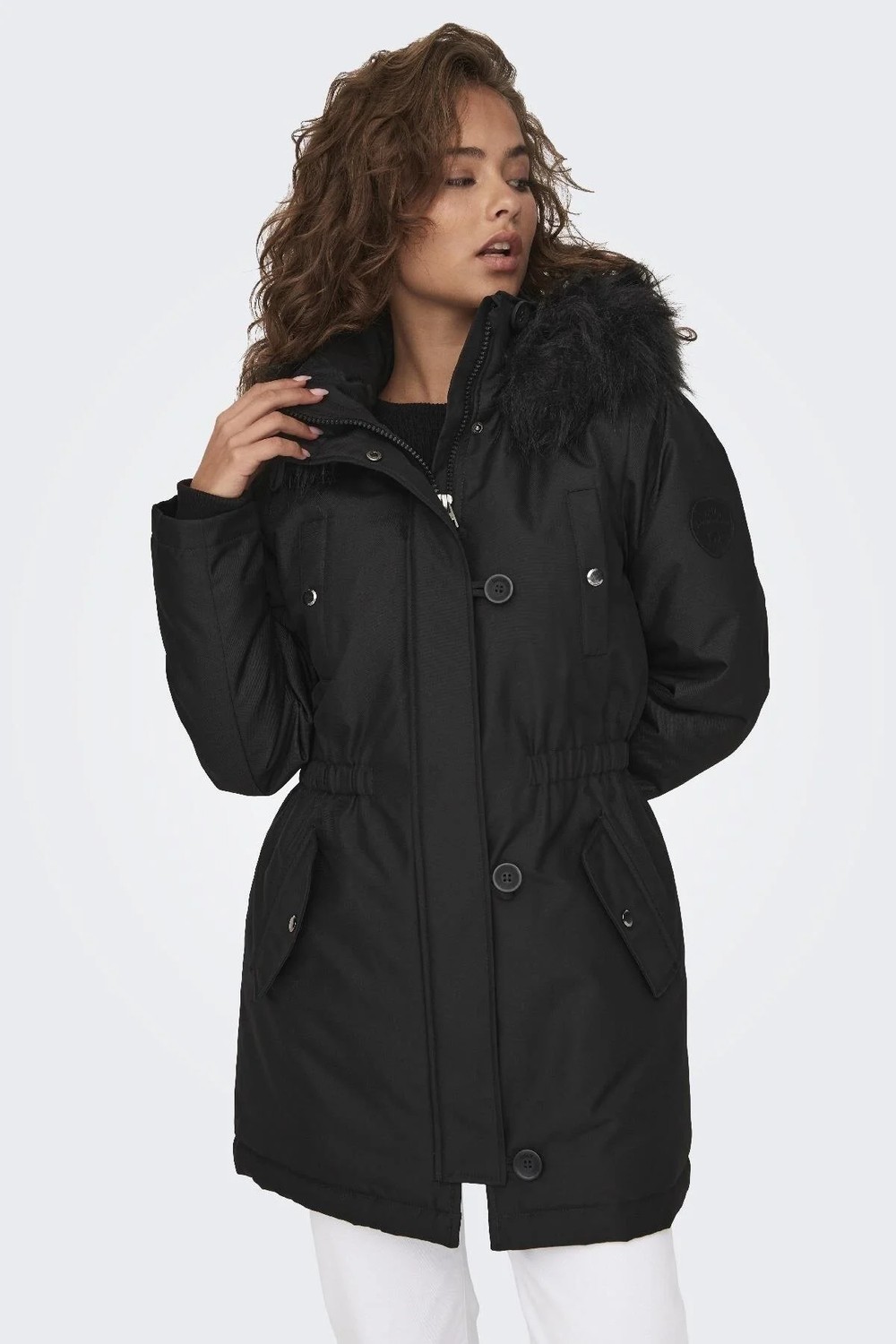 Only Kadın Kapüşonlu Kürklü Kışlık Parka - Iris görsel 4