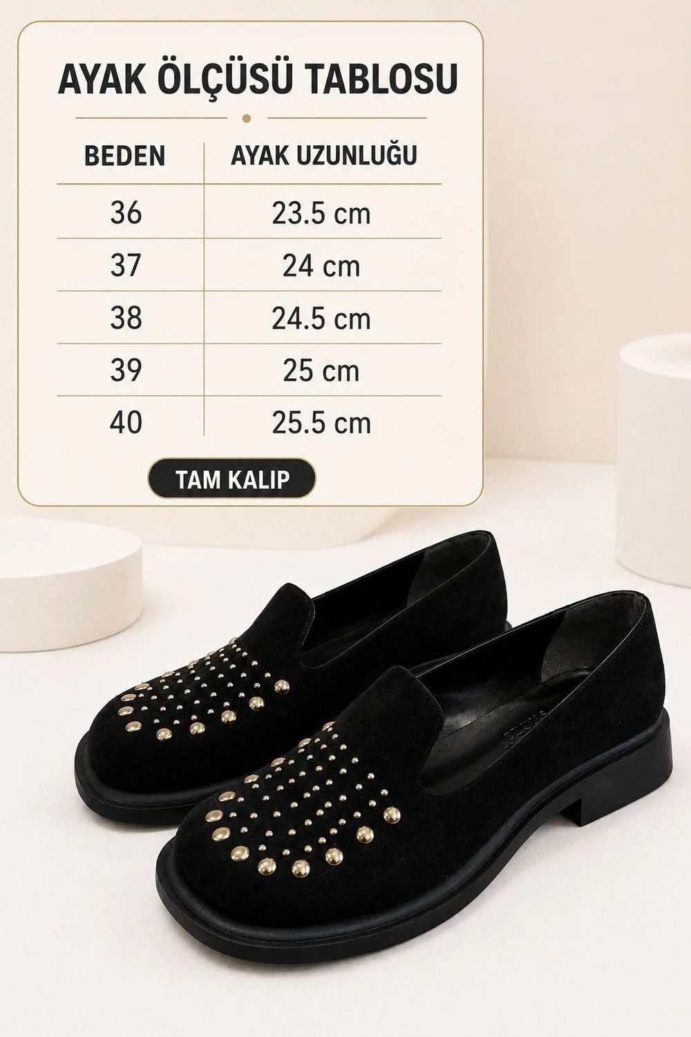 Dabab Shoes Monıca Kadın Acı Kahve Süet Taşlı Zımbalı Yuvarlak Burun 2 cm Kalın Taban Loafer Ayakkabı görsel 8