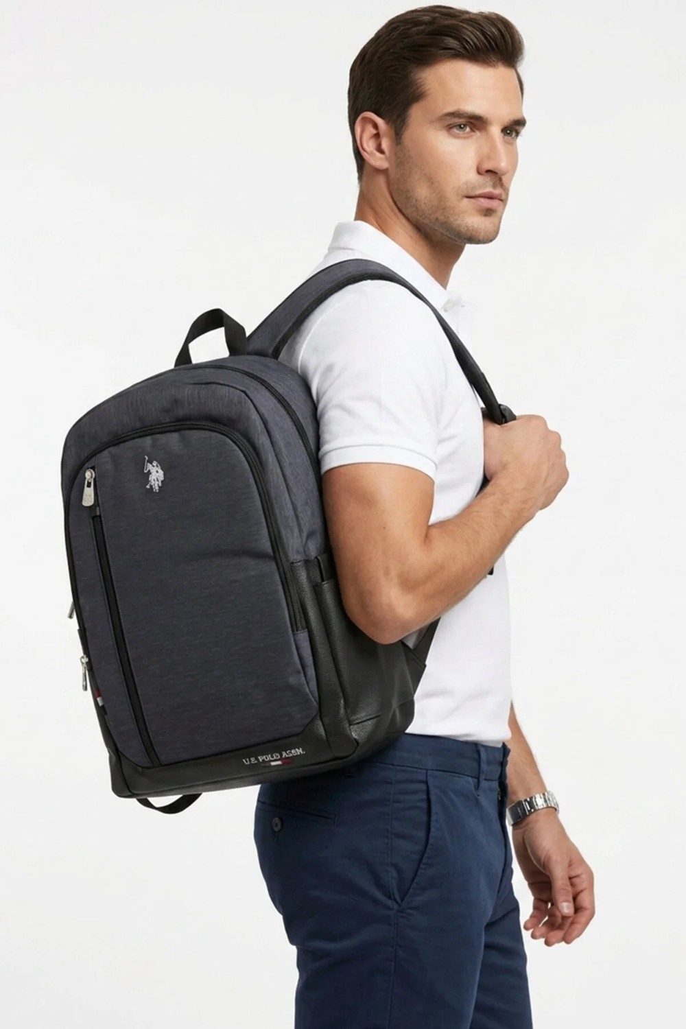 U.S. Polo Assn. Lacivert Erkek Laptop Sırt Çantası Ergonomik Okul Iş Çantası